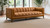 Riverton 90.6" Mid-Century Modern Channel-Tufted Vegan Leather Tuxedo Sofa with Rubberwood Legs