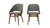 Tilden 23" Upholstered Dining Chairs with Walnut Veneer Wood Frame, Set of 2