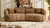 Bellara 102.36" Sculpted Curved Sofa with Rounded Arms and Plush Cushions, Brown
