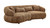 Bellara 102.36" Sculpted Curved Sofa with Rounded Arms and Plush Cushions, Brown