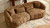 Bellara 102.36" Sculpted Curved Sofa with Rounded Arms and Plush Cushions, Brown
