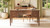 Dauphin Gold Accent 5-Drawer Wood Executive Desk, Brown Ash Wood & Veneer