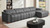Montero 144.88" Right-Hand-Facing Genuine Leather Power Reclining Sectional Sofa with Adjustable Backrests and USB Charging, Dark Gray