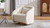Lunara 30.71" Modern Fleeced Teddy Upholstered 360° Swivel Barrel Chair with Solid Rubber Wood Base