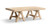 Hawthorne 48" Solid Reclaimed Elm Rectangular Trestle Coffee Table, Heritage Light Natural Brown