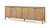 Nolan 108" Extra Long 6-Door Cabinet Reclaimed Pine Wood Sideboard, Antique Natural Brown