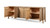 Nolan 108" Extra Long 6-Door Cabinet Reclaimed Pine Wood Sideboard, Antique Natural Brown