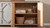 Colette 106" Extra Wide Reclaimed Pine Wood 6-Door Cabinet Sideboard, Antique Natural Brown & Antique Blue-Grey