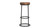 Bastien 30" Industrial Bar Stool with Handcrafted Reclaimed Wood Seat and Iron Frame