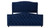 Marcella Upholstered Shelter Headboard Bed Set, King, Navy Blue 9