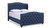 Marcella Upholstered Bed, Queen, Dark Sapphire Blue 1