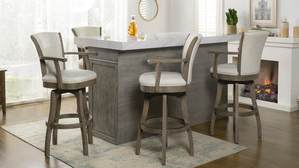 Williams 31" Swivel Bar Stool, Natural White 2