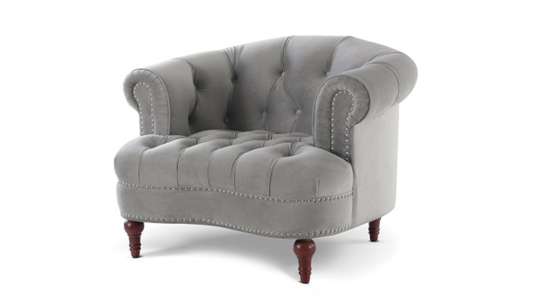 La Rosa Tufted Accent Chair, Burgundy - Jennifer Taylor Home