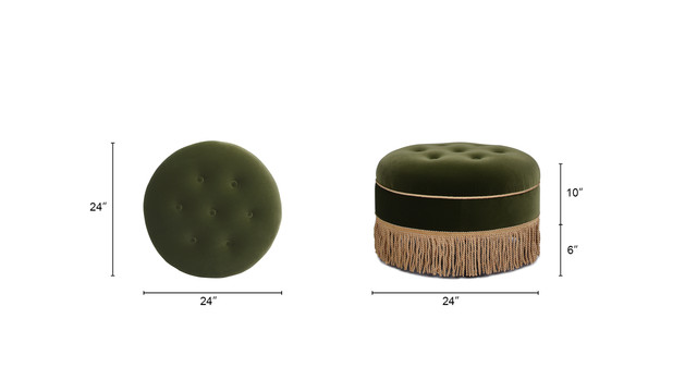Yolanda Decorative Round Ottoman Yolanda Decorative Round Ottoman