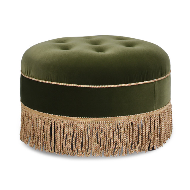 Yolanda Decorative Round Ottoman