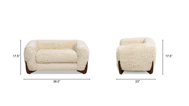 Alpine Faux Fur Dog Sofa Bed, Medium, Cream Beige Alpine Faux Fur Dog Sofa Bed, Medium, Cream Beige