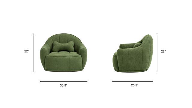 Louie Modern Dog Sofa Bed with Bone Pillow, Medium, Moss Green Louie Modern Dog Sofa Bed with Bone Pillow, Medium, Moss Green