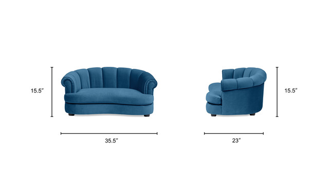 Halle Rolled-Arm Dog Bed with Channel-Tufted Back, Medium, Satin Teal Blue Halle Rolled-Arm Dog Bed with Channel-Tufted Back, Medium, Satin Teal Blue