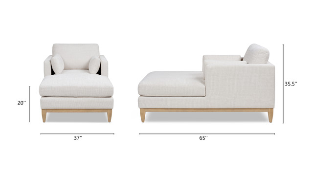 Knox Modern Farmhouse Chaise Lounge Chair, Stone Light Beige Chenille Knox Modern Farmhouse Chaise Lounge Chair, Stone Light Beige Chenille