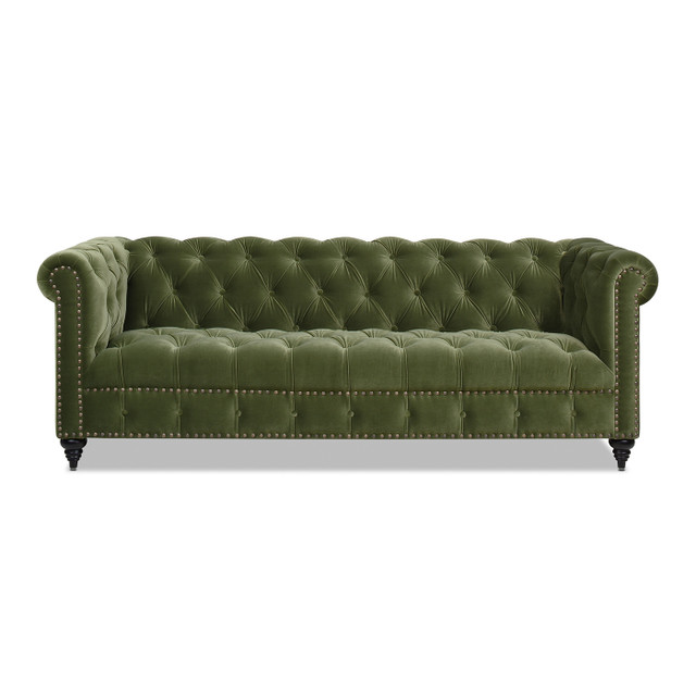Alto Tufted Chesterfield Sofa, Olive Green