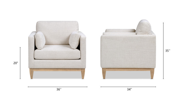 Knox Modern Farmhouse Arm Chair, Stone Light Beige Chenille Knox Modern Farmhouse Arm Chair, Stone Light Beige Chenille