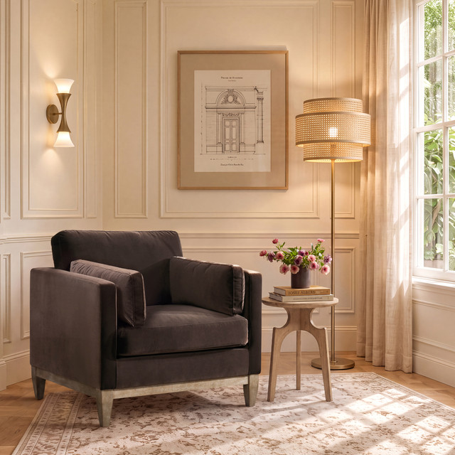 Knox Modern Farmhouse Arm Chair