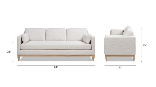 Knox Modern Farmhouse Sofa, Stone Light Beige Chenille Knox Modern Farmhouse Sofa, Stone Light Beige Chenille