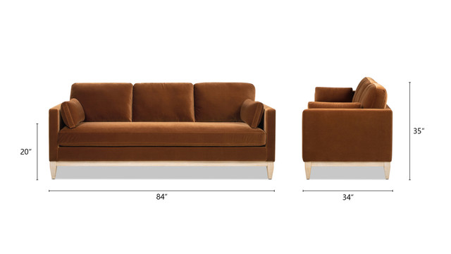Knox Modern Farmhouse Sofa, Burnt Orange Knox Modern Farmhouse Sofa, Burnt Orange