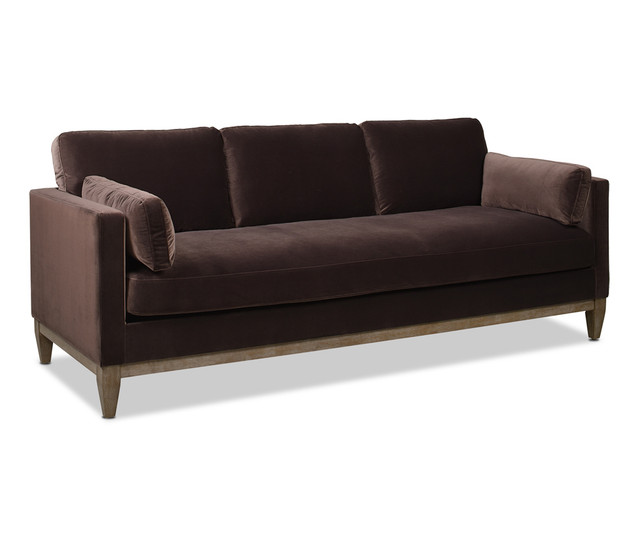 Knox Modern Farmhouse Sofa, Deep Brown