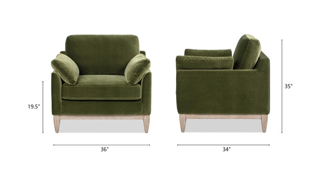 Pasadena Wide Modern Farmhouse Accent Arm Chair, Olive Green Pasadena Wide Modern Farmhouse Accent Arm Chair, Olive Green