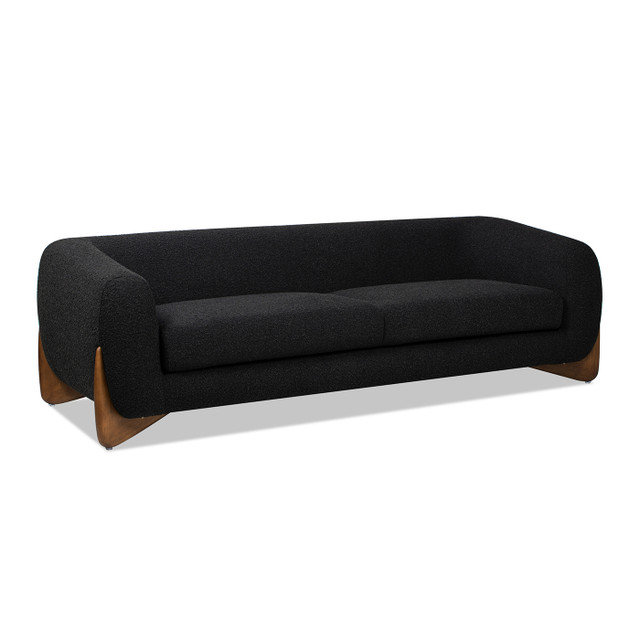 Alpine Sherpa Sofa, Ebony Black Boucl&eacute;