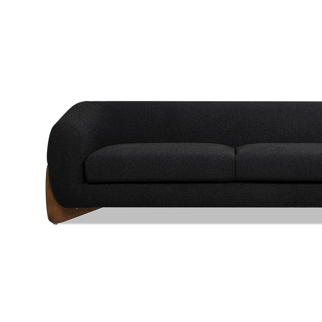 Alpine Sherpa Sofa, Ebony Black Boucl&eacute;