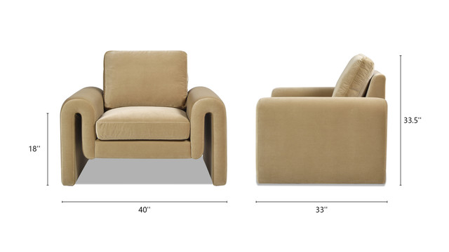 Mason Arched Arm Chair, Camel Brown Beige Mason Arched Arm Chair, Camel Brown Beige