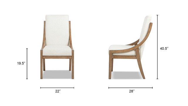 Lennox High-Back Upholstered Reclaimed Pine Wood Dining Chair, Set of 2, Soft Flax Light Beige Chenille Lennox High-Back Upholstered Reclaimed Pine Wood Dining Chair, Set of 2, Soft Flax Light Beige Chenille