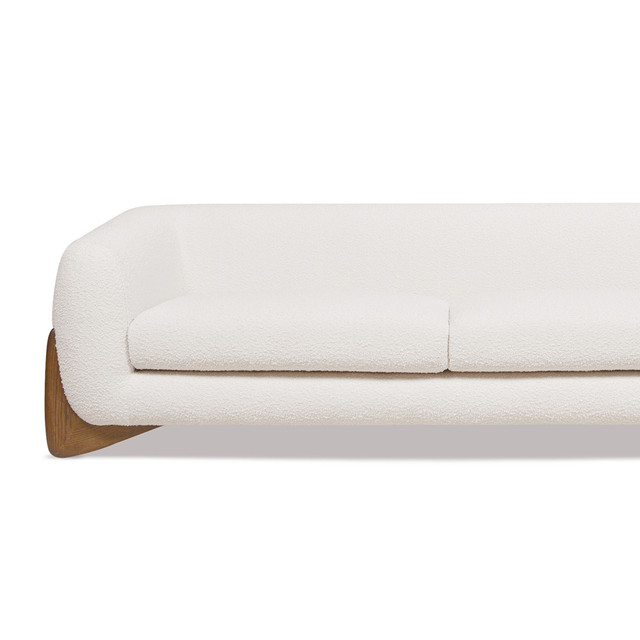 Alpine Sherpa Sofa, Ivory White Boucl&eacute;