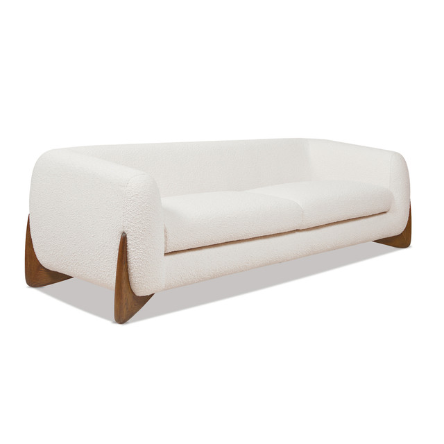 Alpine Sherpa Sofa, Ivory White Boucl&eacute;