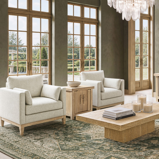 Rowan Reclaimed Elm Wood 2-Door Accent Cabinet End Table, Light Natural Brown