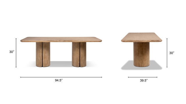 Sonoma Reclaimed Pine Wood Split-Pillar DiningTable 8-Seater, Rustic Greige Brown Sonoma Reclaimed Pine Wood Split-Pillar DiningTable 8-Seater, Rustic Greige Brown