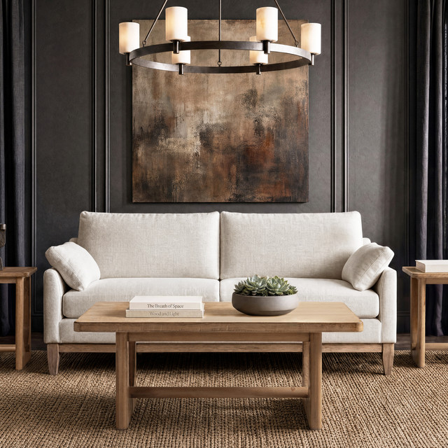 Turnkey Reclaimed Pine Wood Coffee Table, Antique Natural Brown