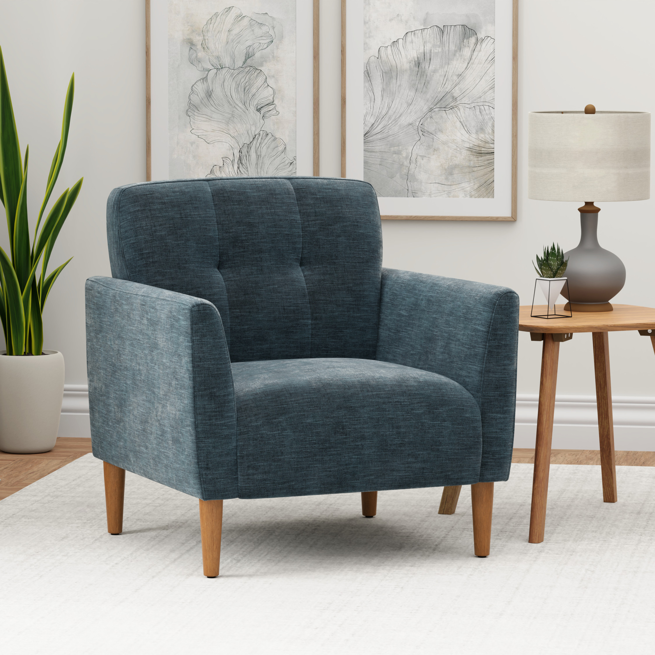 Jasper Wide Chenille Armchair