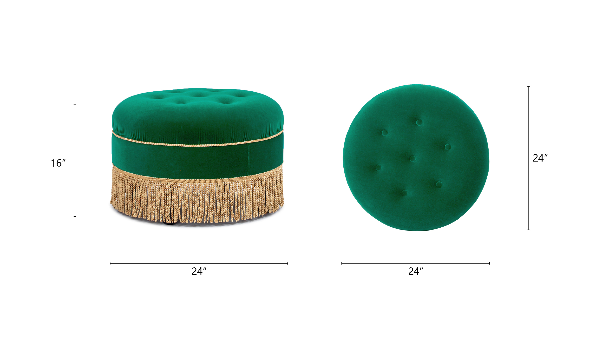 Yolanda Decorative Round Ottoman Yolanda Decorative Round Ottoman