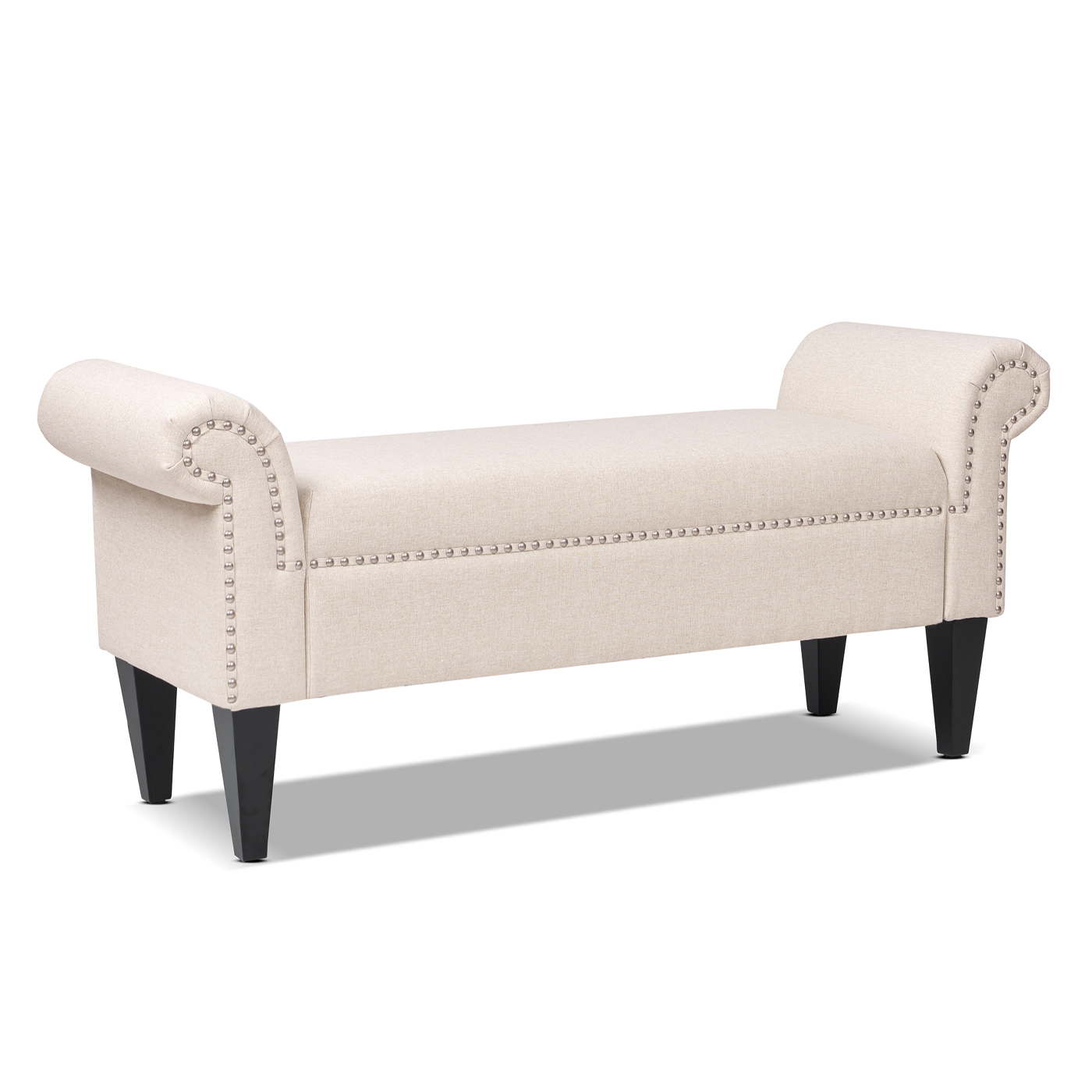 Kathy Roll Arm Entryway Accent Bench
