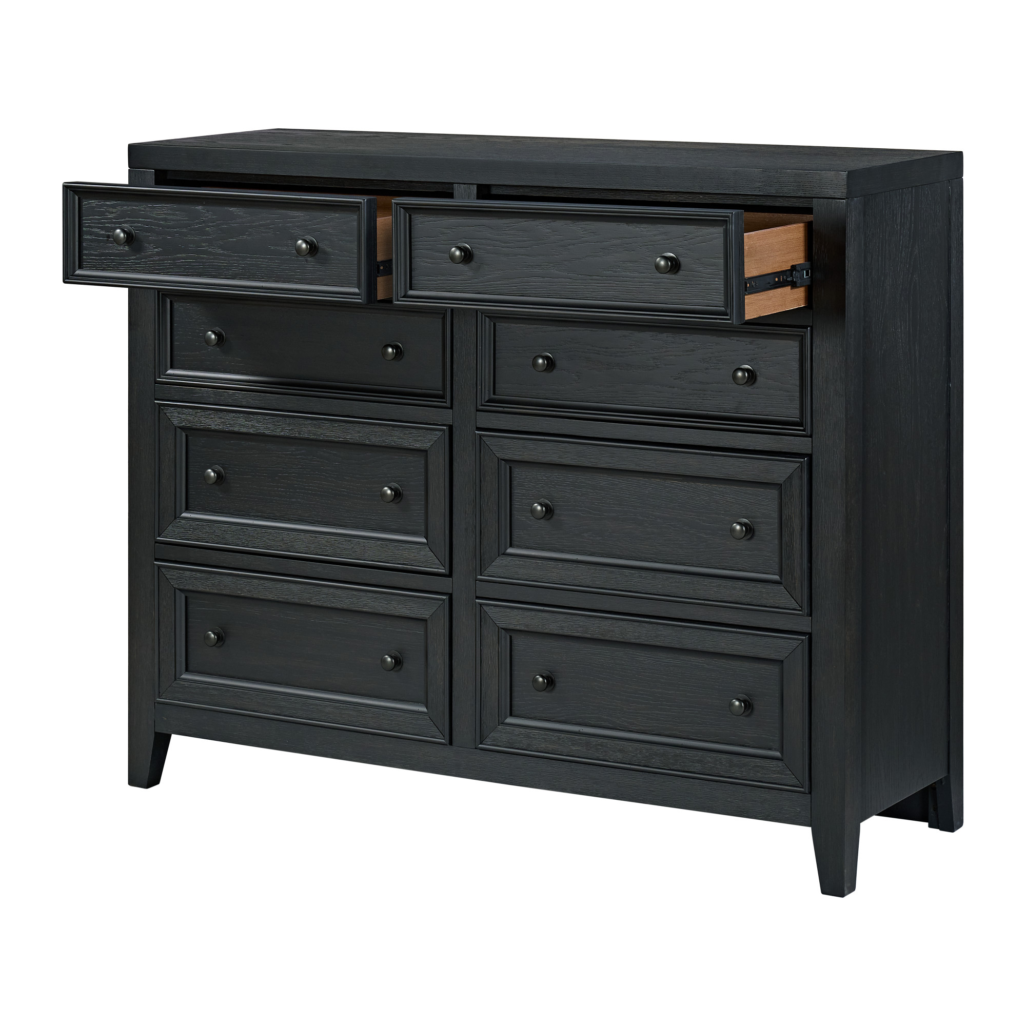Hudsonbrook 8-Drawer Dresser with Framed Drawer Fronts and Smooth Metal Glides
