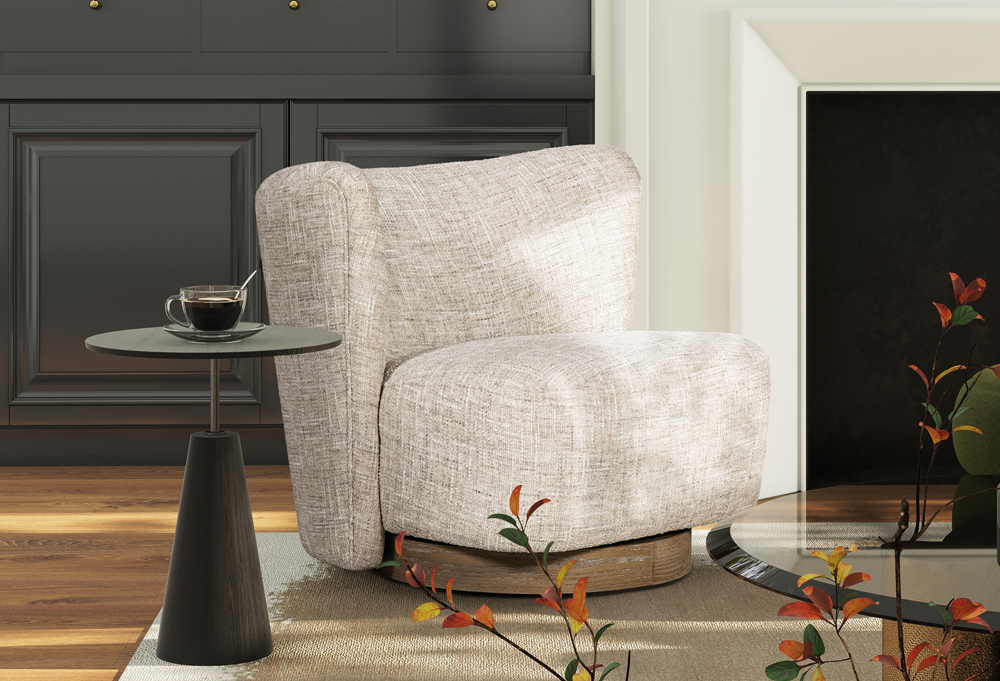 Miranda 30 Armless Swivel Accent Chair