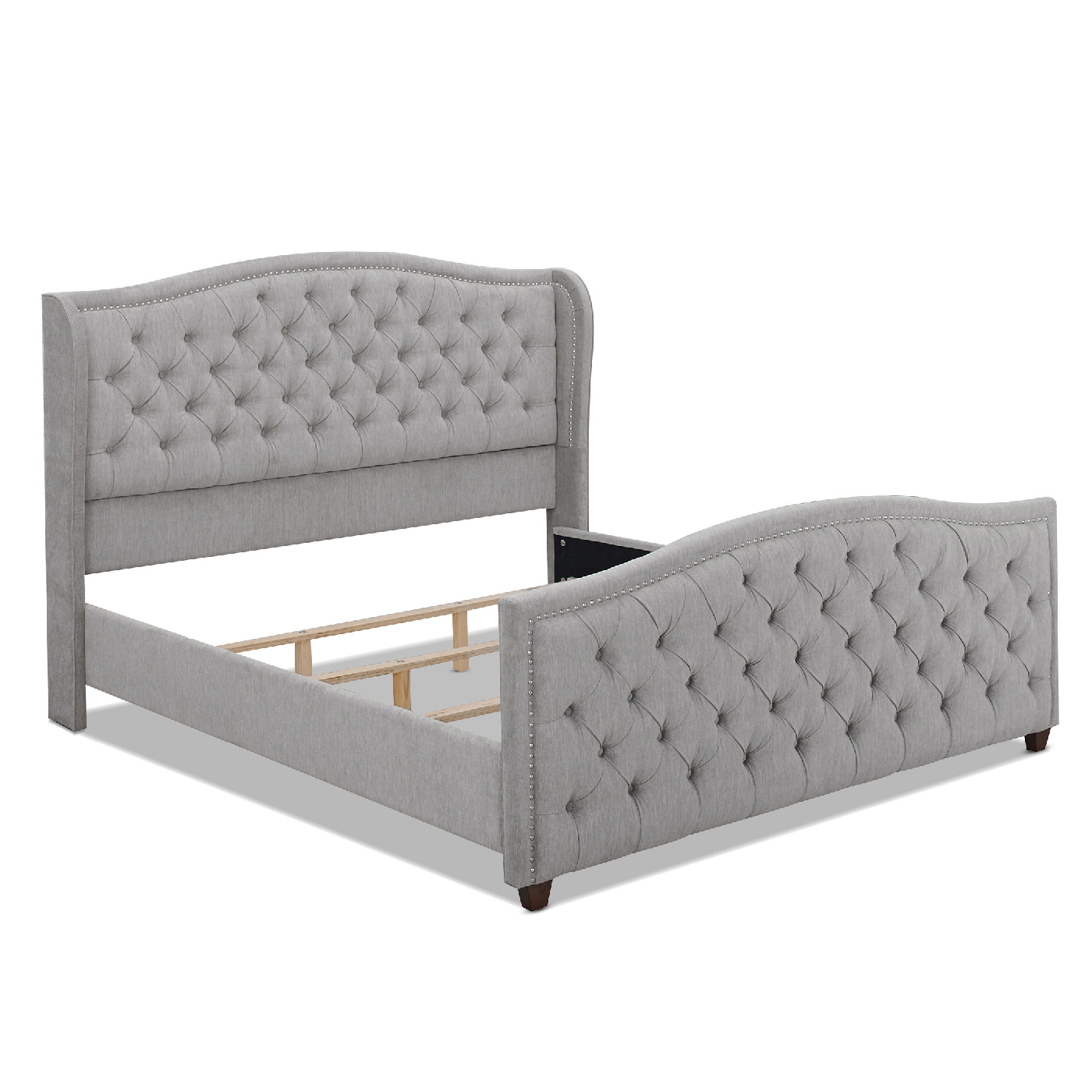 Marcella Tufted Wingback Upholstered Bed