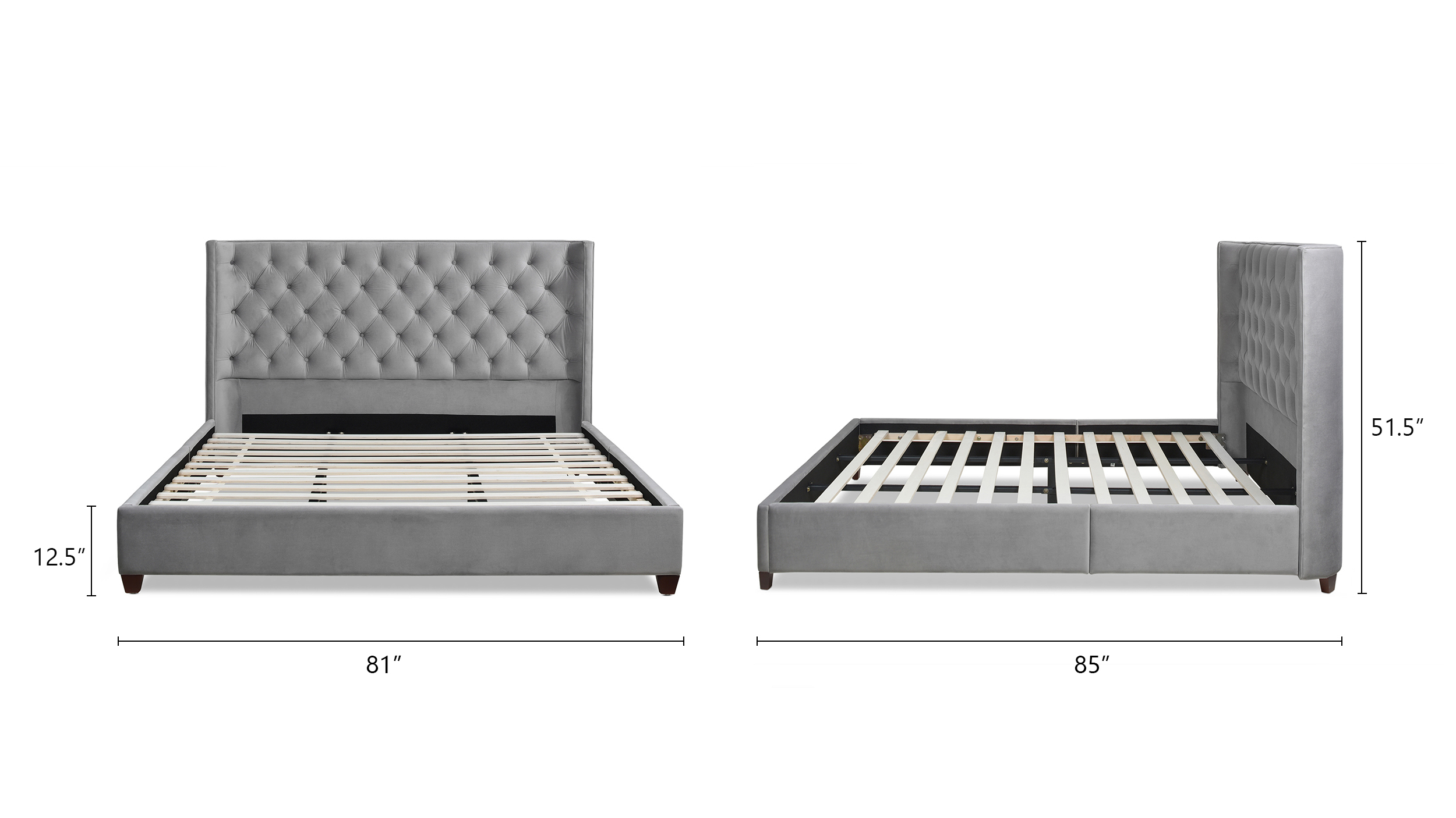 Manhattan Shelter King Platform Bed Frame