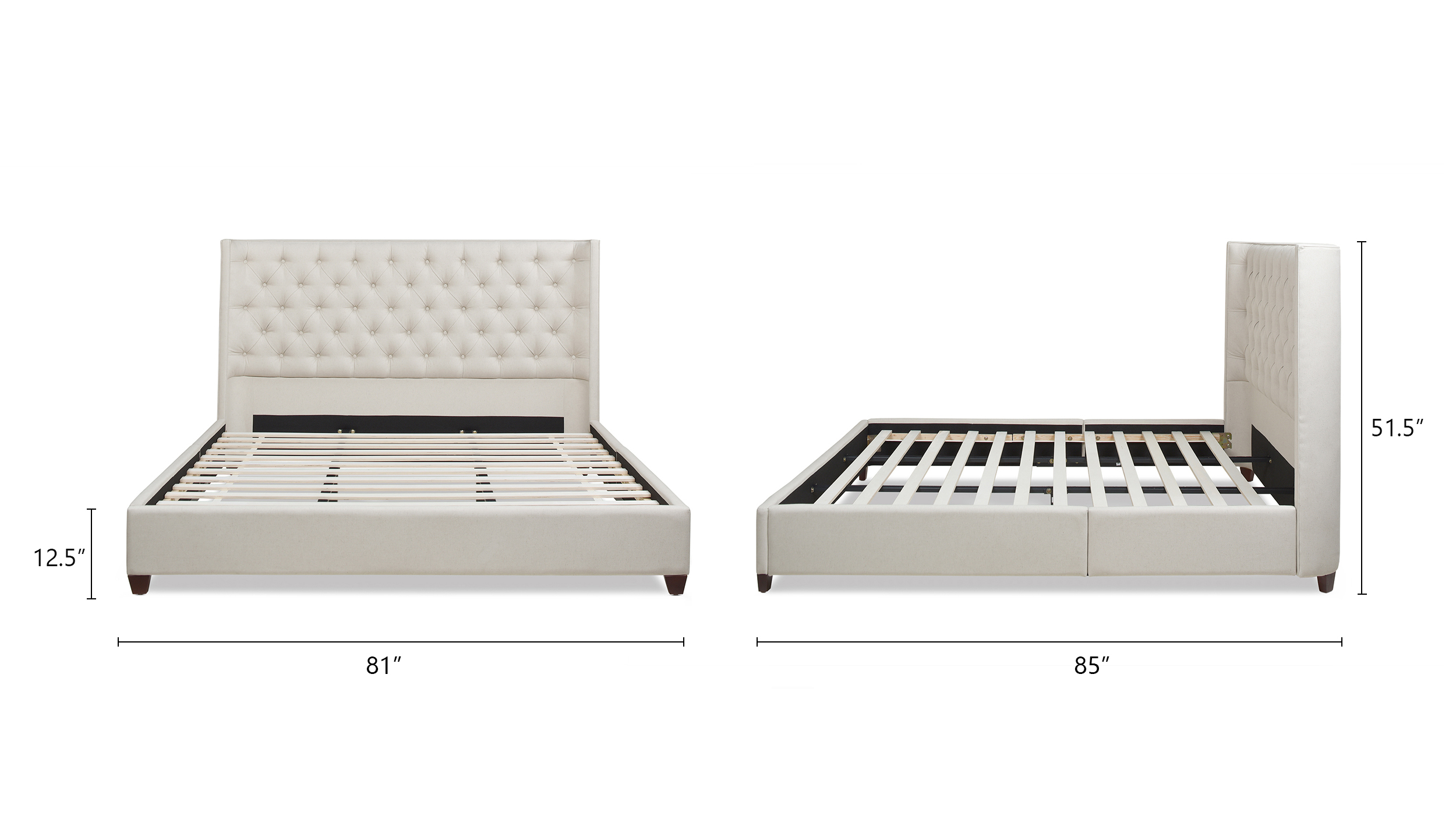 Manhattan Shelter King Platform Bed Frame