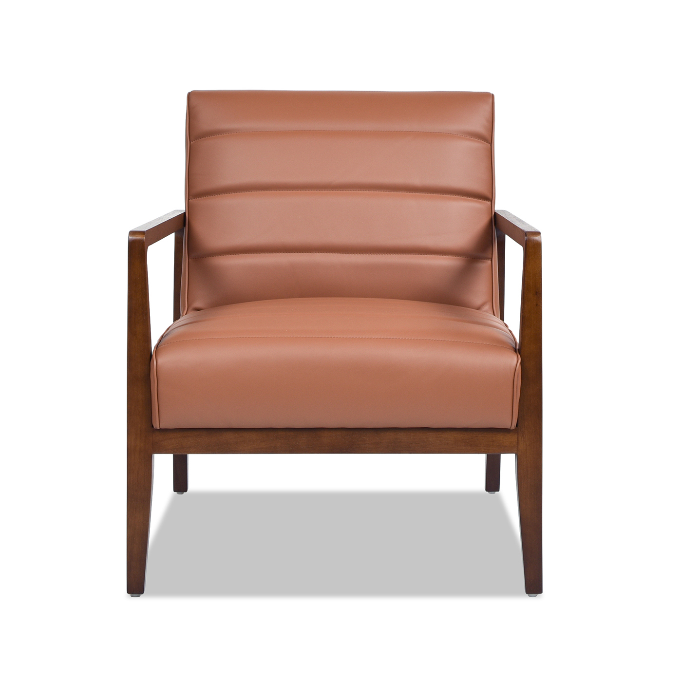 Kenneth Modern-Transitional Lounge Accent Chair, Brown