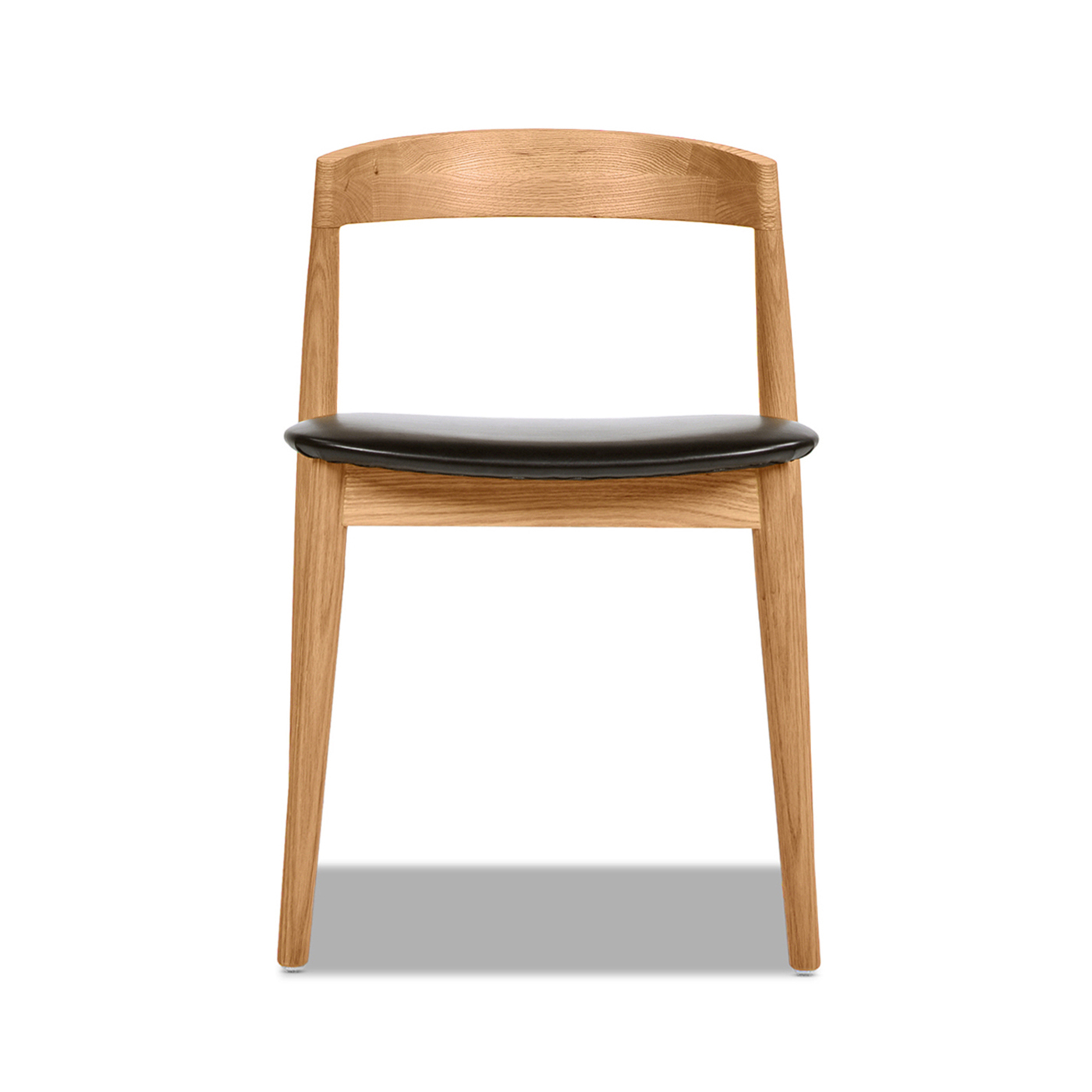 Raven Stacking Sculpted Oak Wood Dining Chair