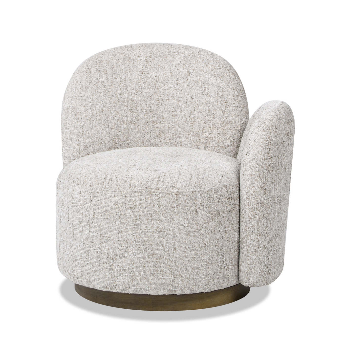 Duo RAF One-Arm Swivel Accent Chair, Multi-Greige Beige